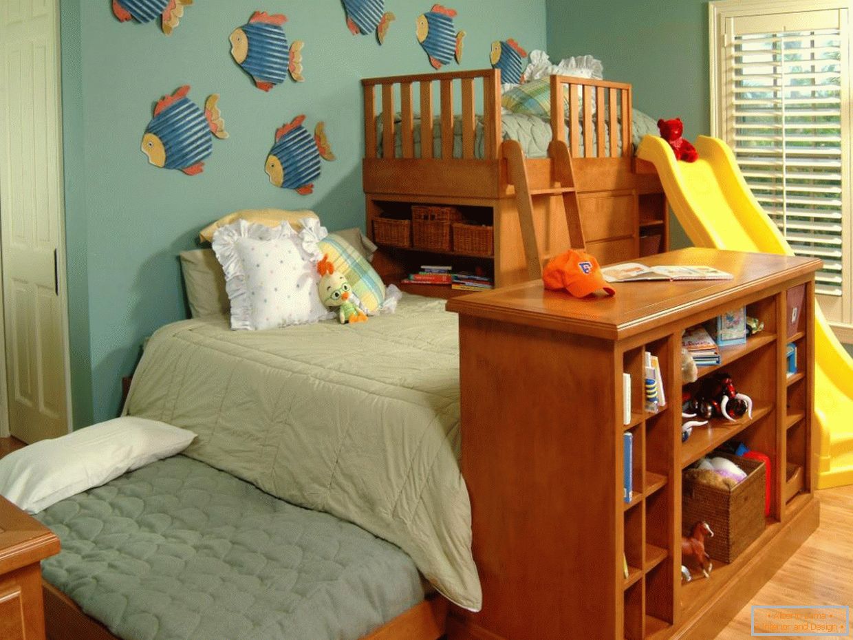 Veľká posteľ v detskej izbe