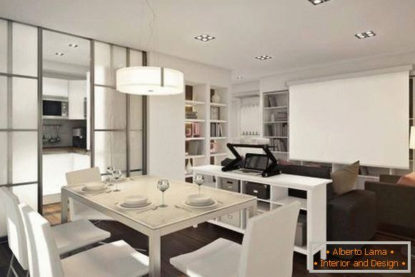 Pohodlný dizajn 1-izbový byt 45 m2