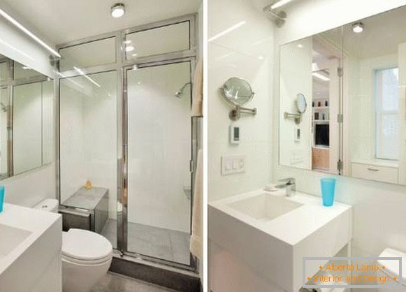 Kúpeľňa dizajn v malom byte 40 metrov štvorcových