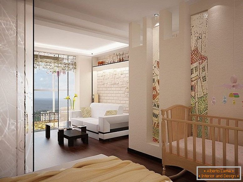Jeden spálňový apartmán s panoramatickým oknom