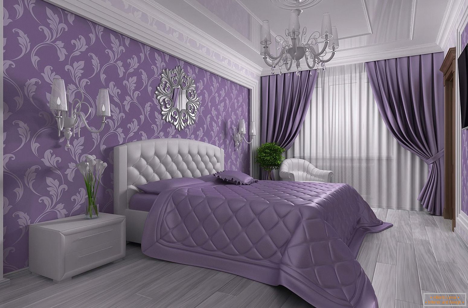 Elegantný interiér spálne
