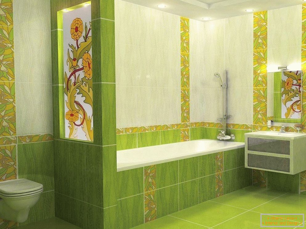 Kúpeľňa v zelených farbách