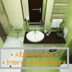 Svetlý zelený interiér kúpeľne
