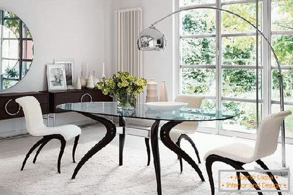 dizajnérske sklenené stoly, foto 10