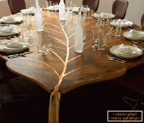 Dizajnové stoly z dreva, foto 3