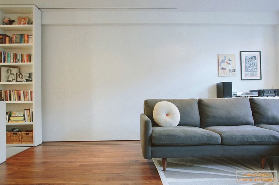 Priestranný štýlový štýlový obývací priestor na Manhattane