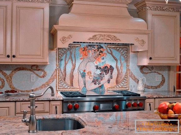 Kuchynská zástera v podobe krásnej mozaiky