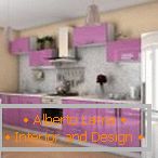 Klasický dizajn fialovej kuchyne