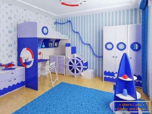 tapety v detskej izbe pre chlapcov a dievčatá, foto 1