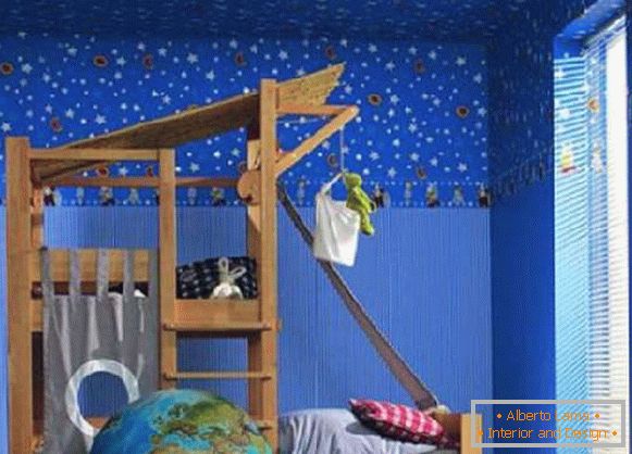 priestorové tapety v detskej izbe, foto 33