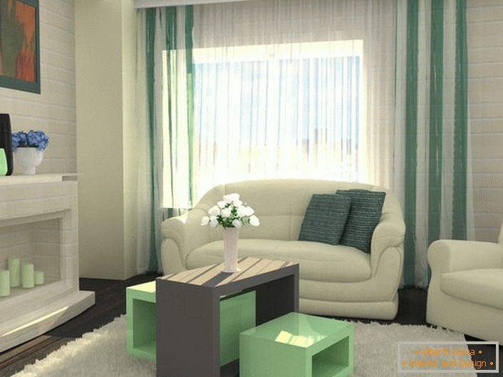 Módny high-tech obývacia izba dizajn
