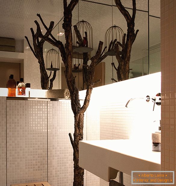 Futuristický štýl v interiéri ванной