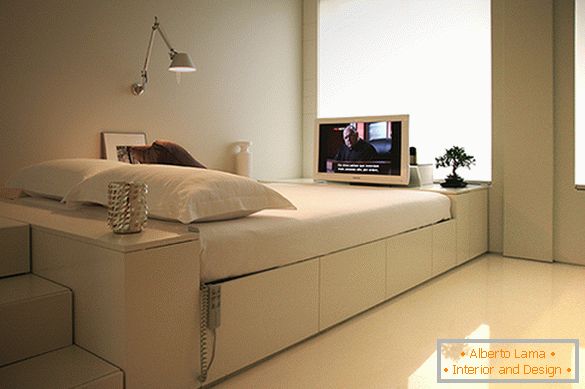 Spálňa v futuristickom štýle