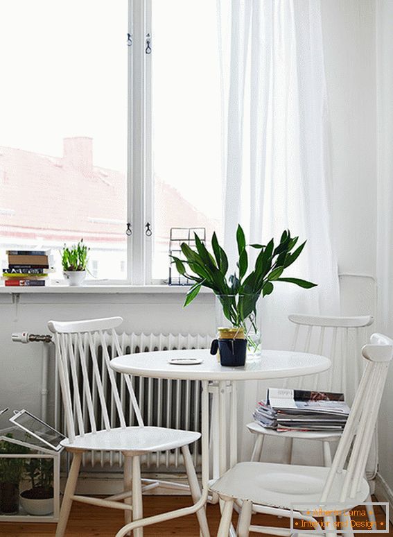 Interiér malého bytu v škandinávskom štýle