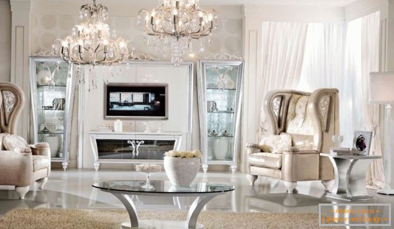 Obývacia izba v talianskom štýle - 75 fotiek návrhových