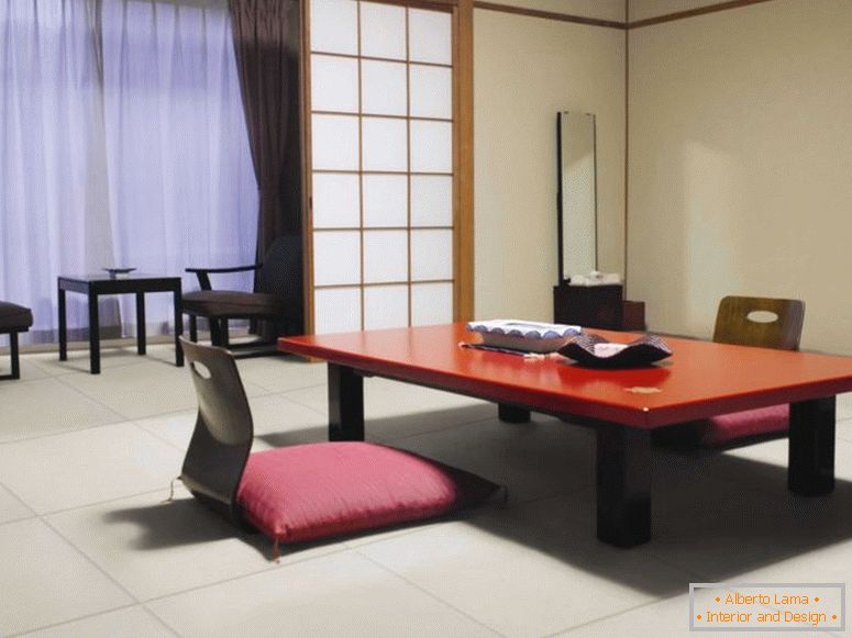 Obývacia izba v japonskom štýle
