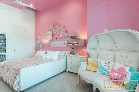 interiérový dizajn detskej izby pre dievča фото