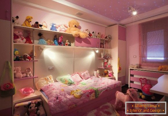 interiér detskej izby pre dievčatá