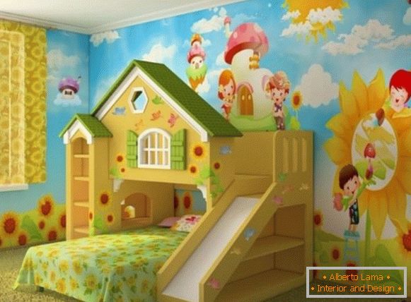 interiér detskej izby pre dievča 3 лет