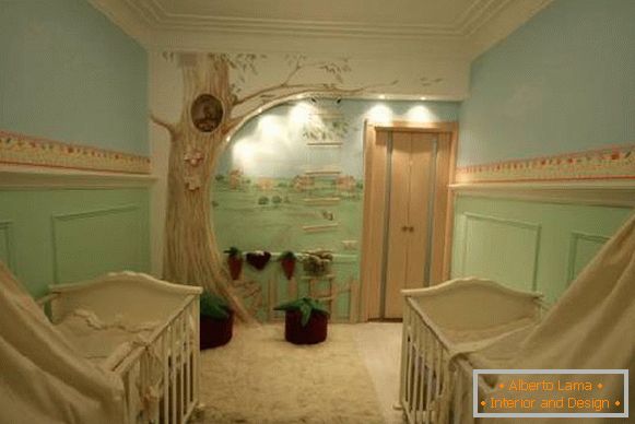 interiér detskej izby s dvoma lôžkami, foto 49