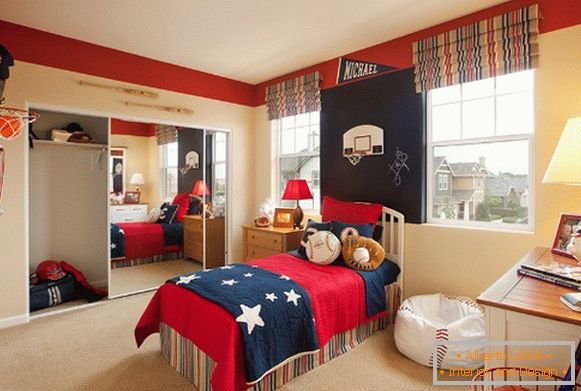 interiér detskej spálne для мальчика в американском стиле