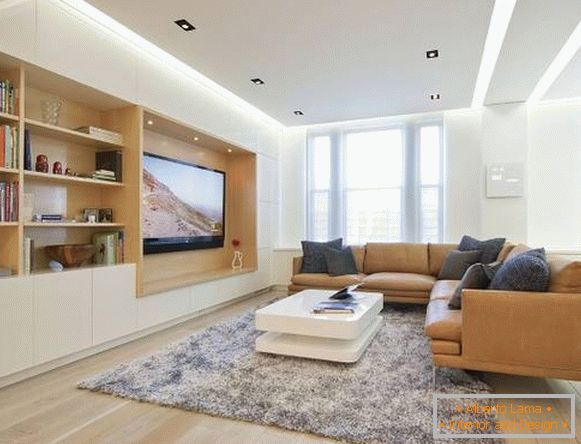 Foto interiéru obývacej izby v modernom štýle