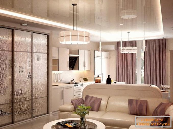 interiér moderného jednopokojového apartmánu, foto 6