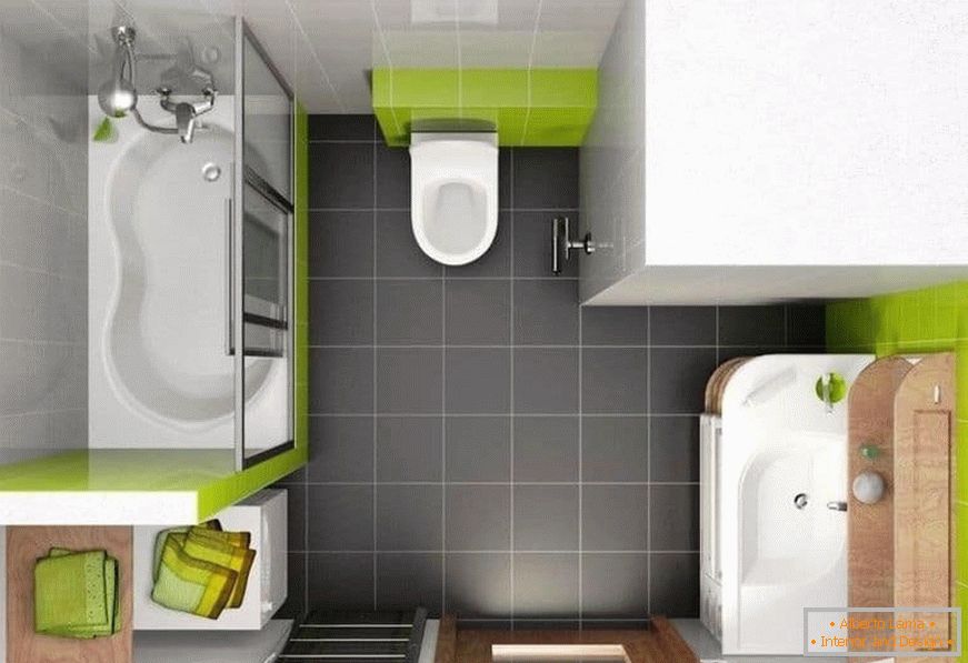 Dizajnová kúpeľňa v kombinácii s toaletou