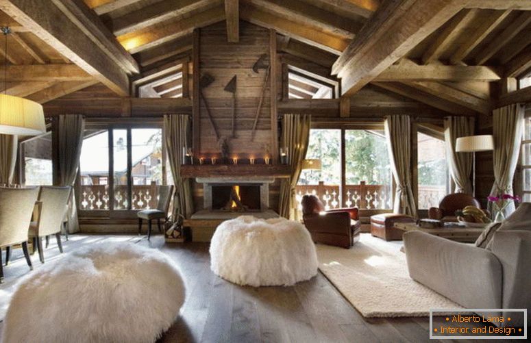 Interiér v štýle chaty - 77 fotografií najlepších
