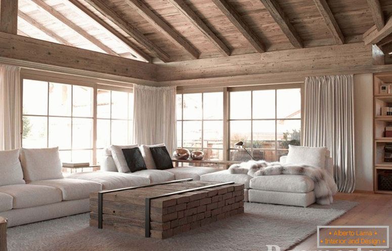 Obývacia izba s panoramatickými oknami