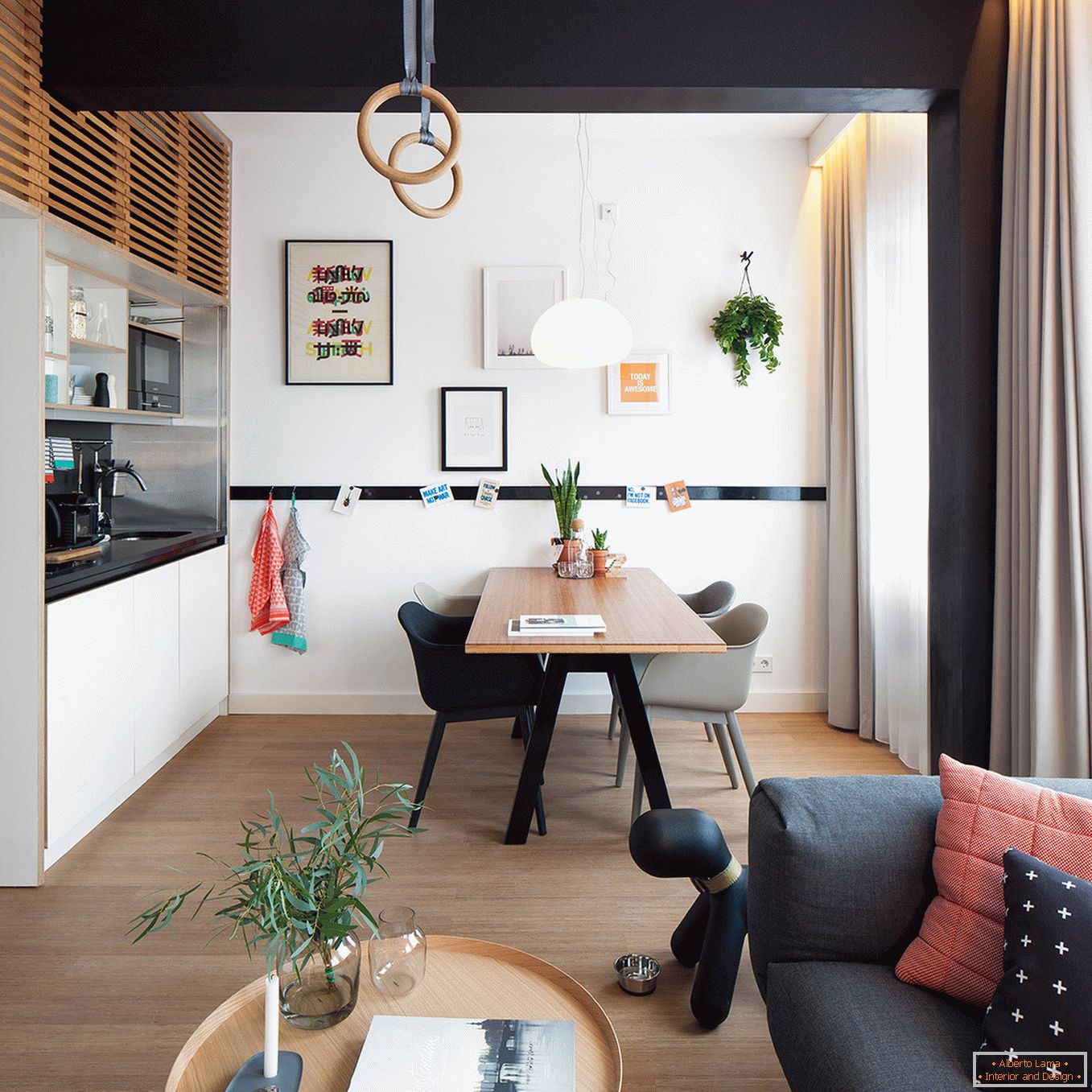 Kuchyňa kombinovaná s obývacou izbou
