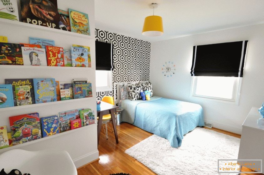 Krásne a jednoduché police pre detskú izbu