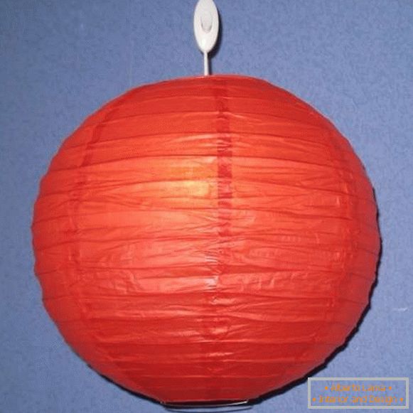 Čínska lampa z papiera - ako si vyrobiť vlastné ruky