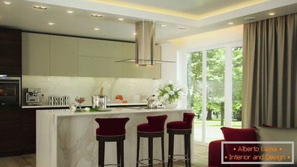 krásne navrhnuté záclony v kuchyni, foto 16