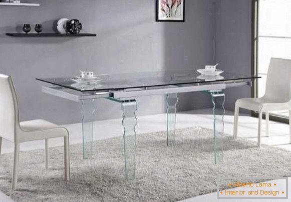 sklenený kuchynský stôl, foto 12