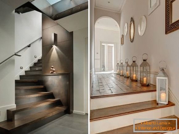 Podsvietenie schodov v dome - nápady na dizajn fotografií