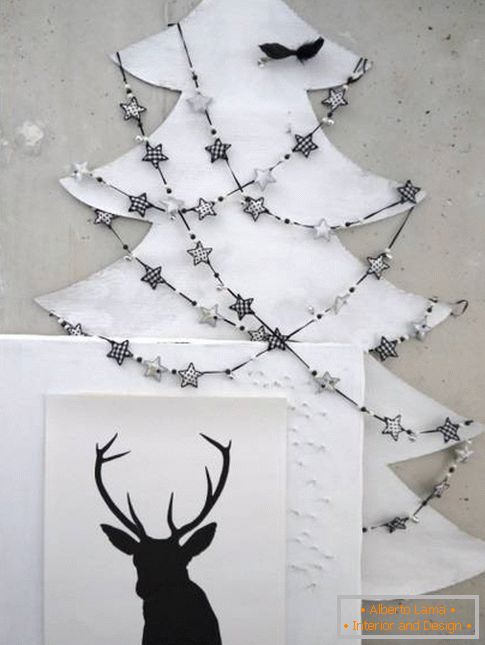 Vianočný strom-on-the-múr