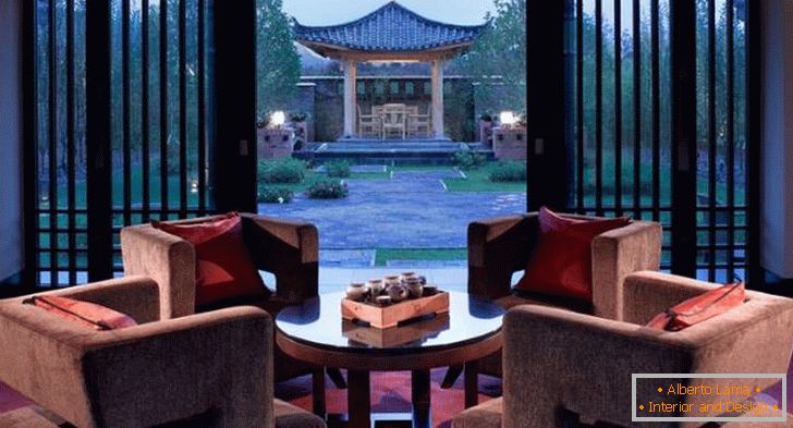 Návrh obývacej izby na Banyan Tree Lijiang