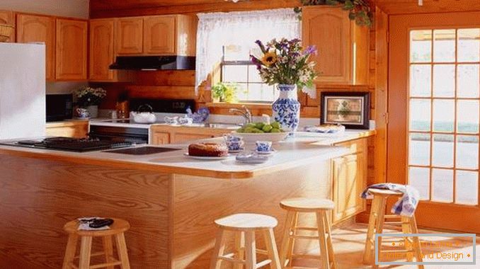kuchyňa z dreva s vlastnými rukami v modernom štýle, foto 3