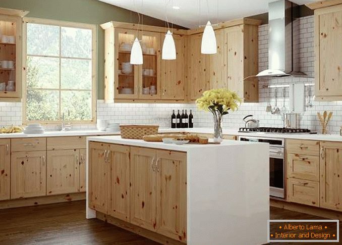 kuchyňa pre dacha s vlastnými rukami z dreva, foto 8
