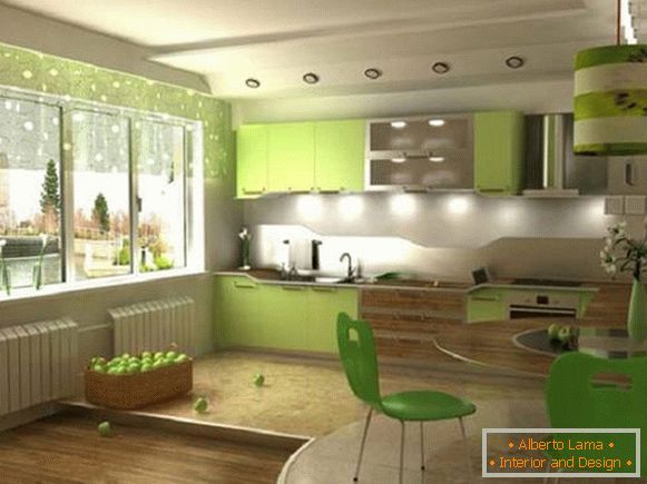 kuchynský dizajn obývacia izba, kryt a nábytok foto 12