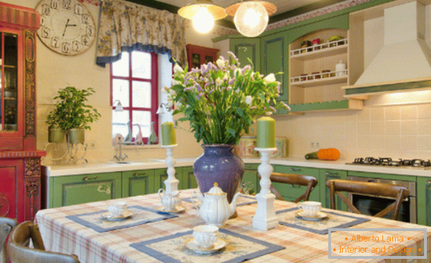 malá kuchyňa v štýle foto Provence интерьер 