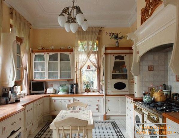 dizajn malej kuchyne v štýle Provence фото 2