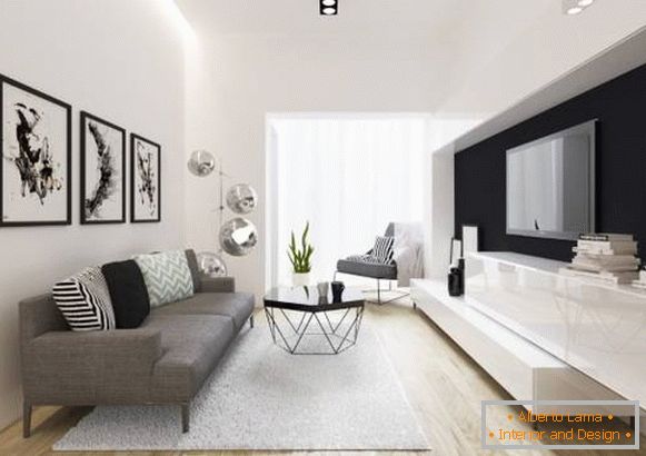 Ako vyzdobiť interiér malej miestnosti - foto obývacej izby