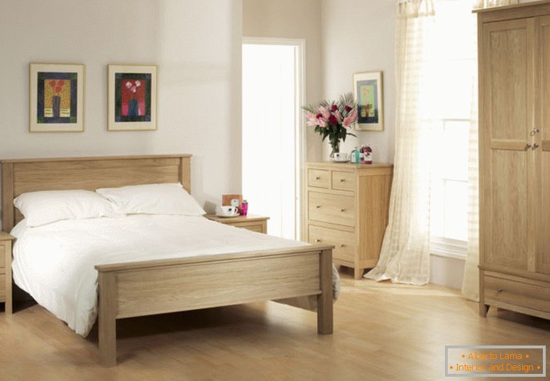 Krém-a-dub-spálne-nábytok-moderný romanticko-spálne-zdobenie-nápady