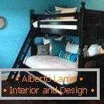 Poschodová posteľ vo farbe wenge