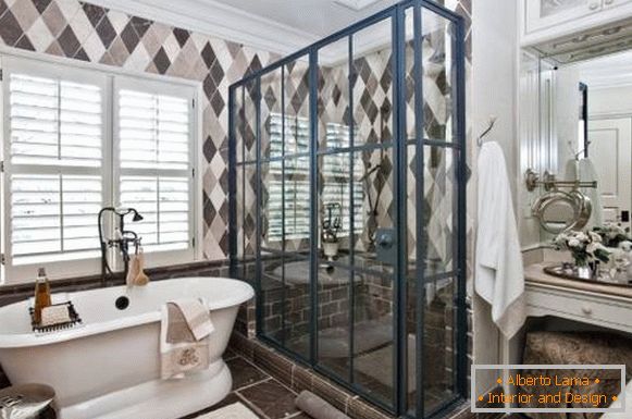 Krásna sprcha - fotka v dizajne kúpeľne