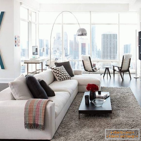 Nové v interiéri a dizajne 2016 - foto obývacej izby v mestskom štýle