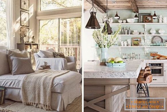 Módny interiérový dizajn 2016 - Provence spálňa a kuchyňa