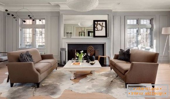 Kombinácia farieb v interiéri - béžová a sivá